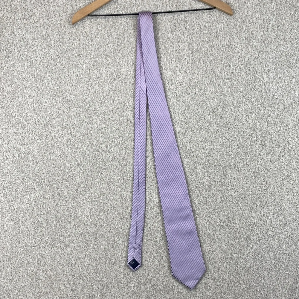 Sean John silk tie lavender geometric print business professional formal